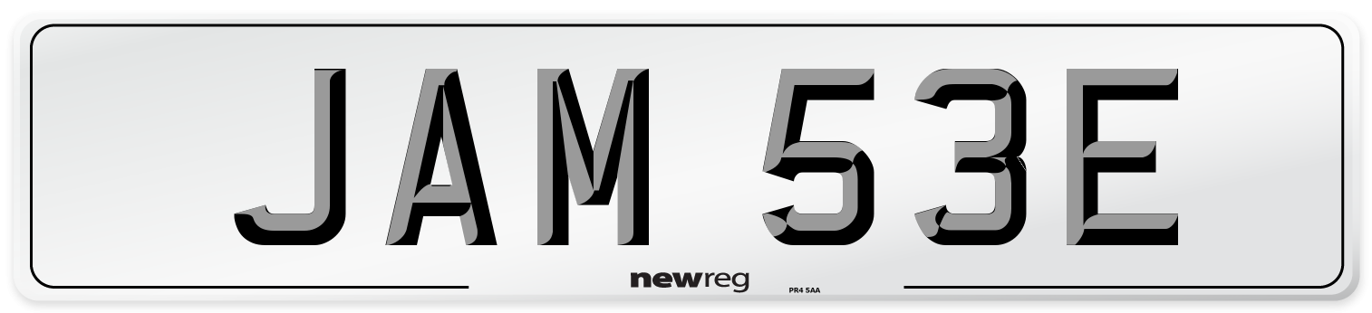 JAM 53E Number Plate from New Reg